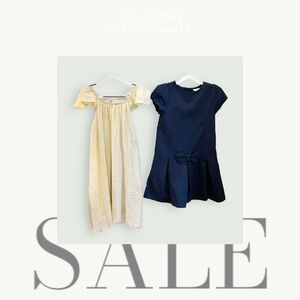 Jacardi navy pleated dress & Elestory sparkling gold dress Bundle